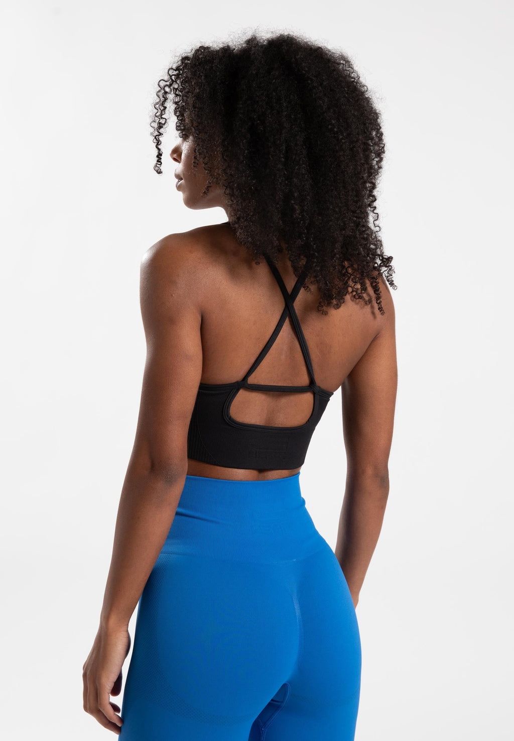 Gorilla Wear Olivia Seamless Sportbeha - Zwart - Aanzicht