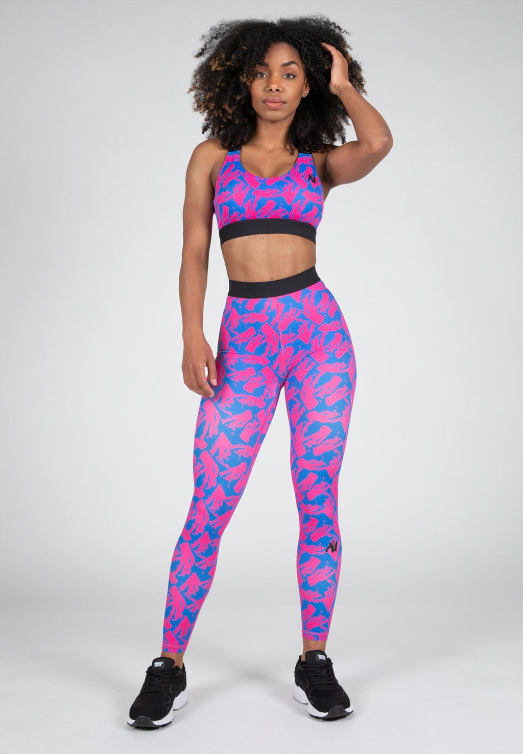 Gorilla Wear Colby Legging - Blauw/Roze - Aanzicht