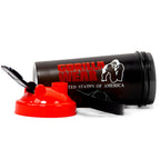 Gorilla Wear Shake Beker XXL - 1000 ml - Zwart/Rood - Aanzicht
