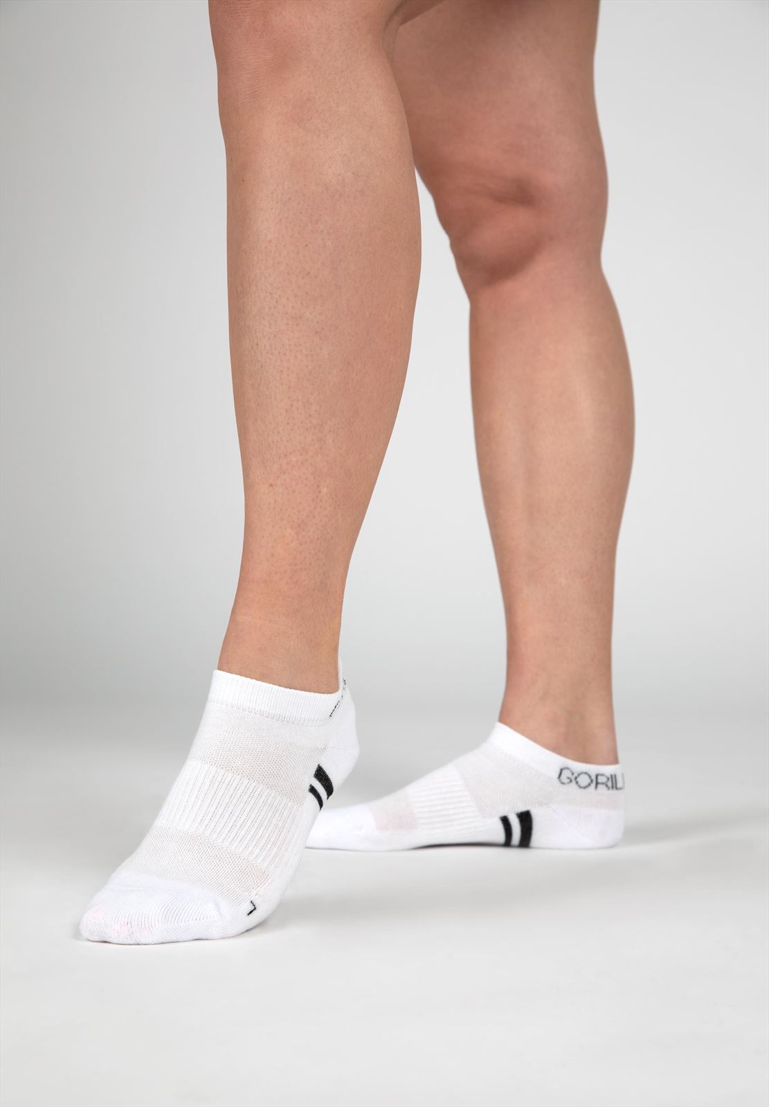 Gorilla Wear Quarter Sokken 2-Pack - Wit - Aanzicht