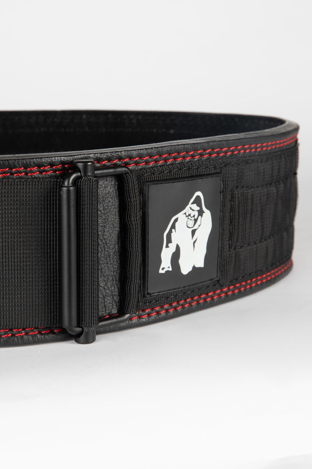 Gorilla Wear Halterriem - 4 Inch Premium Leather Lifting Belt - Zwart - Aanzicht