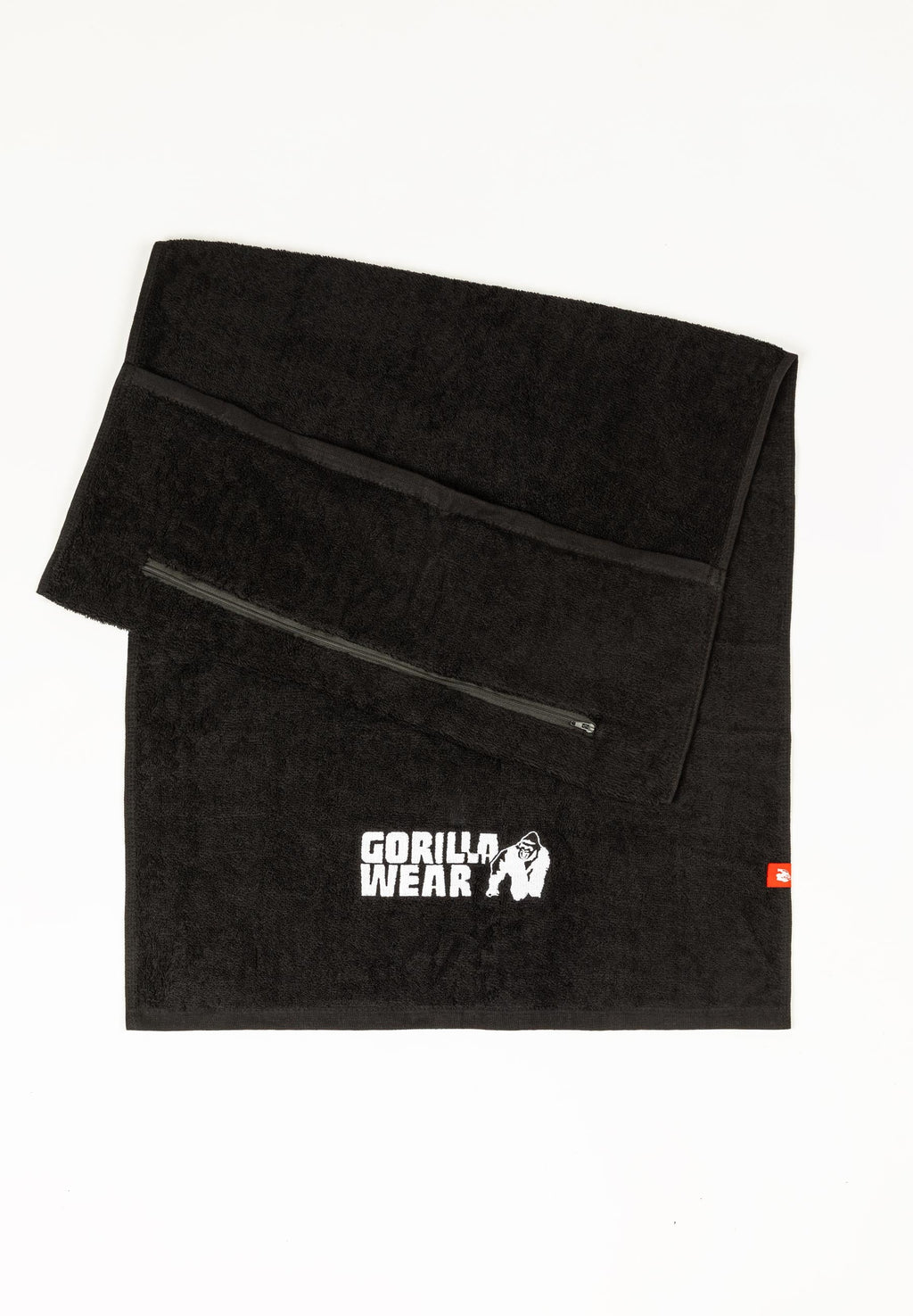 Gorilla Wear Zip Pocket Handdoek - Zwart - Aanzicht