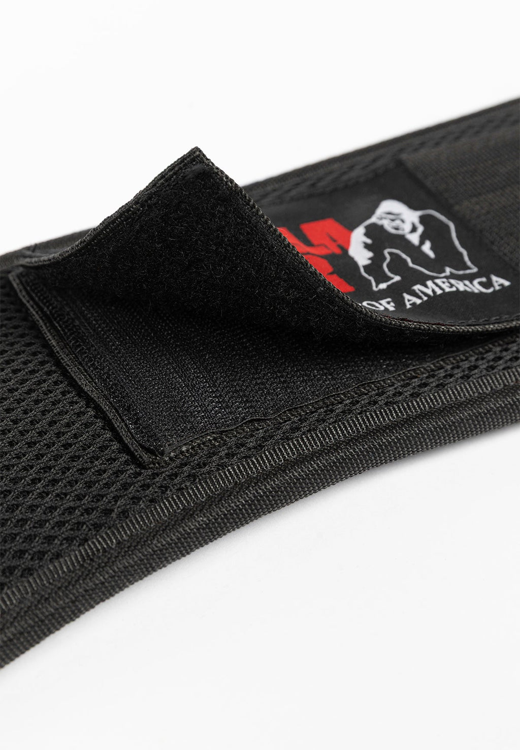 Gorilla Wear Lifting Belt 6 Inch Padded Mesh - Zwart - Aanzicht