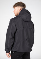 Gorilla Wear Bolton Windbreaker - Unisex Anorak - Zwart - Aanzicht