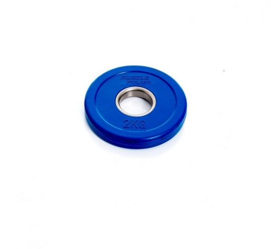Muscle Power Fractional Olympic Bumper Plate - Halterschijf - 50 mm - 2 kg - Aanzicht