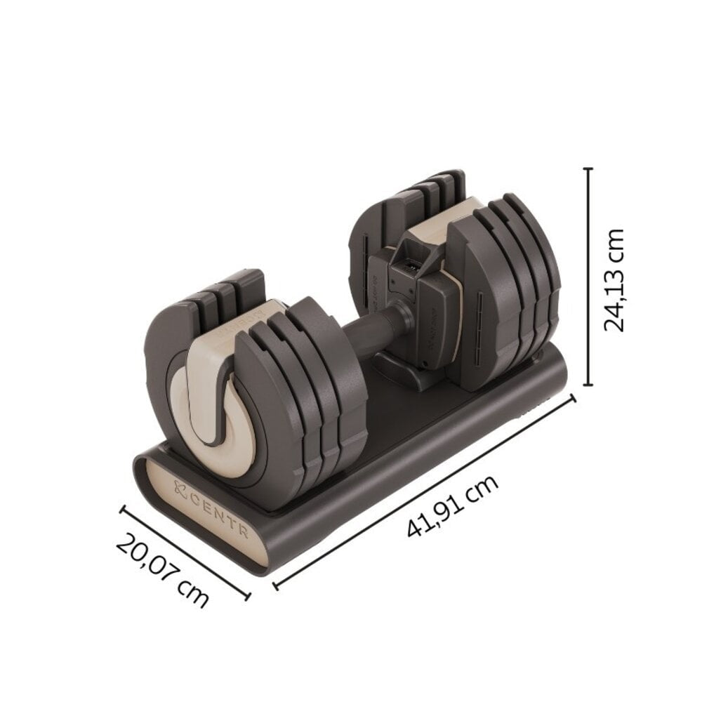 Centr Smart Stack 50 Verstelbare Dumbbell Set - 2,3 kg tot 22,5 kg - Aanzicht