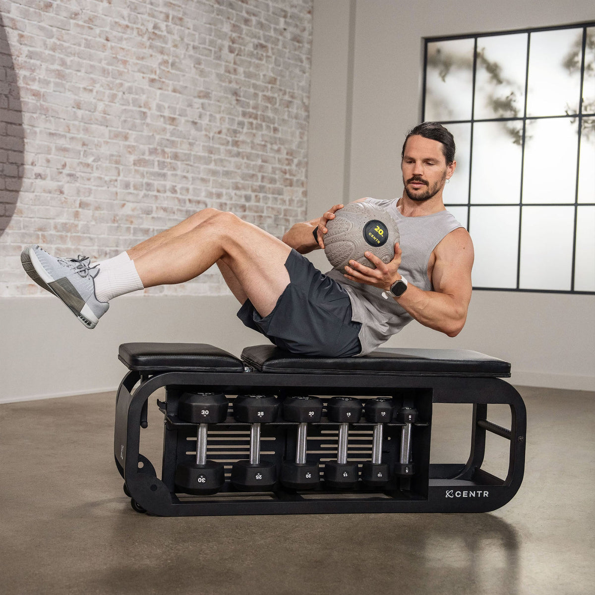 Centr Fusion Bench - Trainingsbank met opbergruimte - Aanzicht