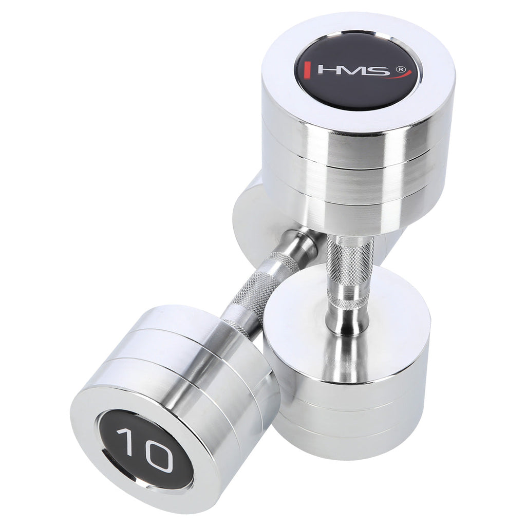 HMS Chroom Dumbbell Set - 2 x 10 kg - Aanzicht