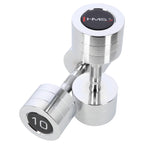 HMS Chroom Dumbbell Set - 2 x 10 kg - Aanzicht