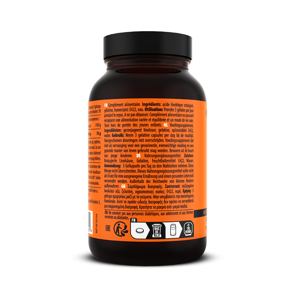 QNT CLA 1000 mg - 90 Gel Capsules - Aanzicht