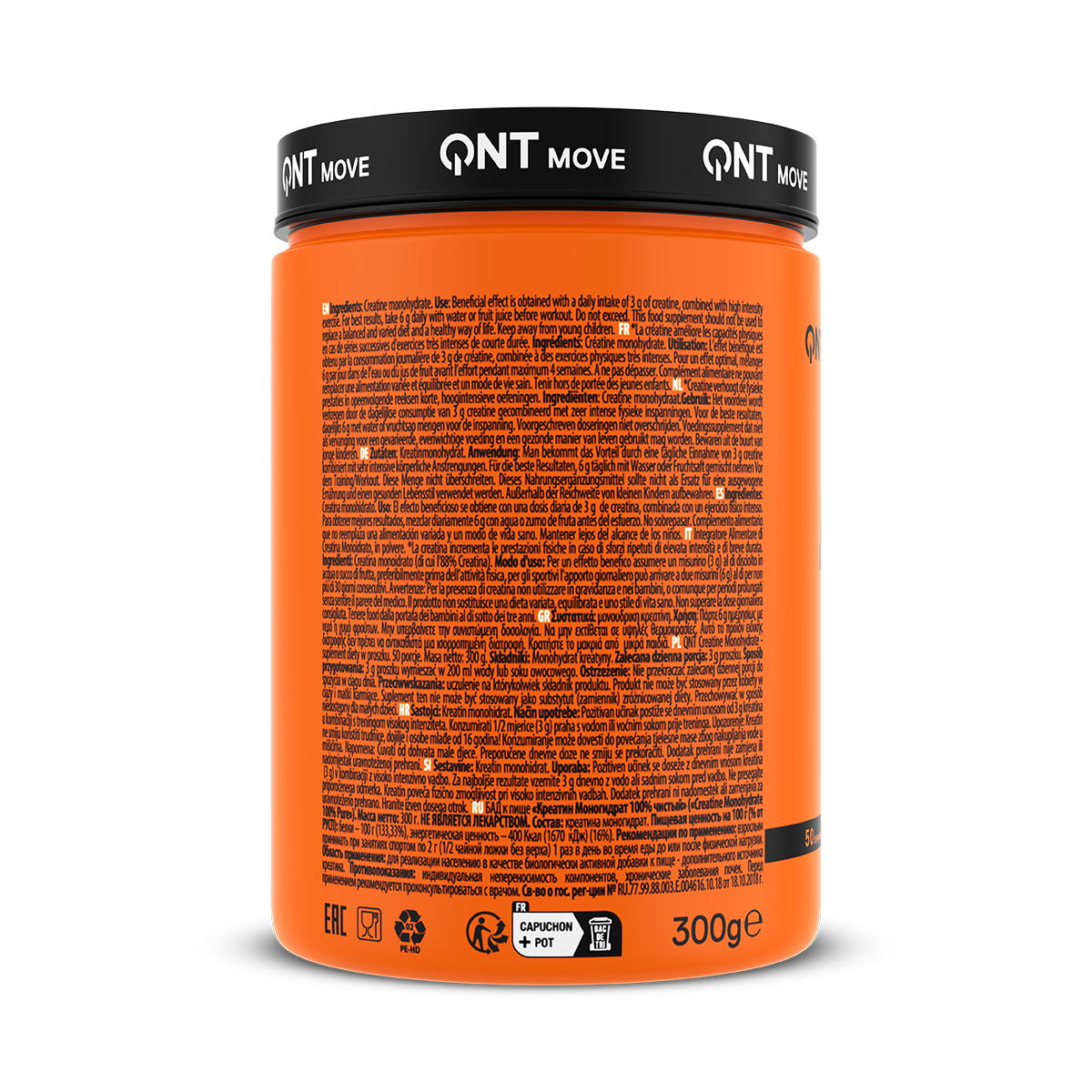 QNT Creatine Monohydrate - 300 gr - Aanzicht