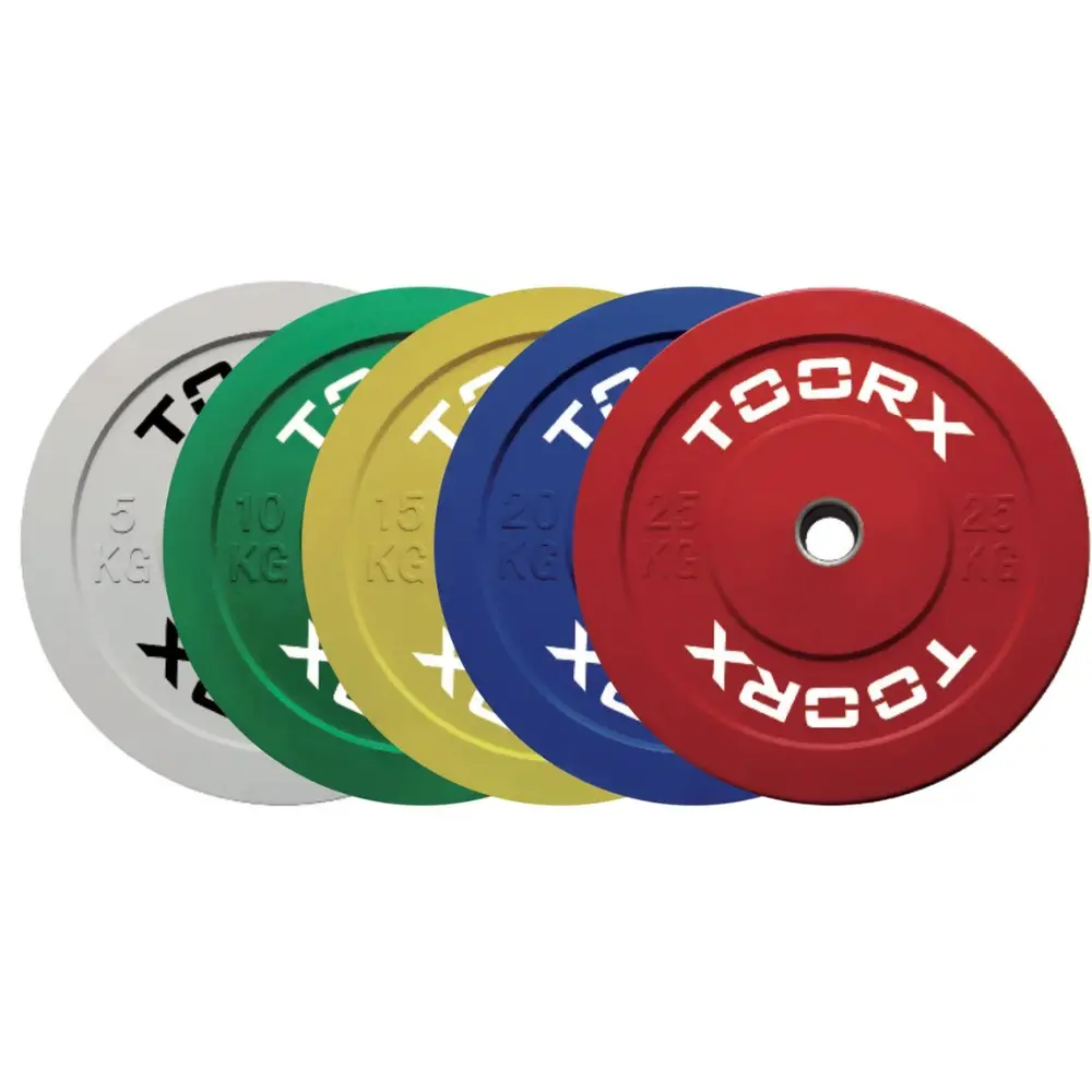 Toorx Fitness Bumper Plate - Olympische Halterschijf - 5 kg - Aanzicht