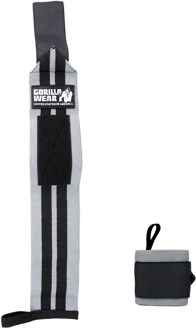 Gorilla Wear Wrist Wraps Pro - Grijs/Zwart - Aanzicht