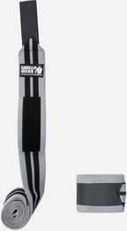 Gorilla Wear Knee Wraps - Grijs/Zwart - Aanzicht