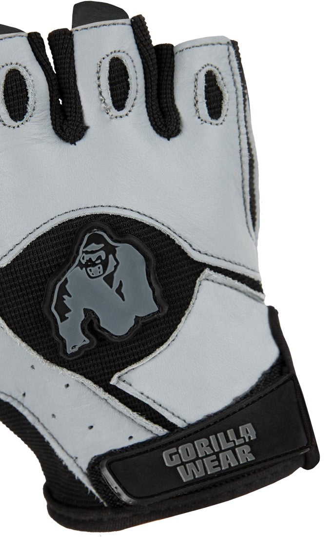 Gorilla Wear Mitchell Training Gloves - Fitness Handschoenen - Zwart/Grijs - Aanzicht