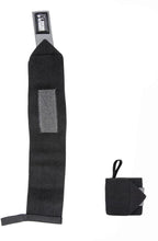 Gorilla Wear Basic Wrist Wraps - Zwart/Grijs - Aanzicht