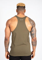 Gorilla Wear Carter Stretch Tank Top - Legergroen - Aanzicht