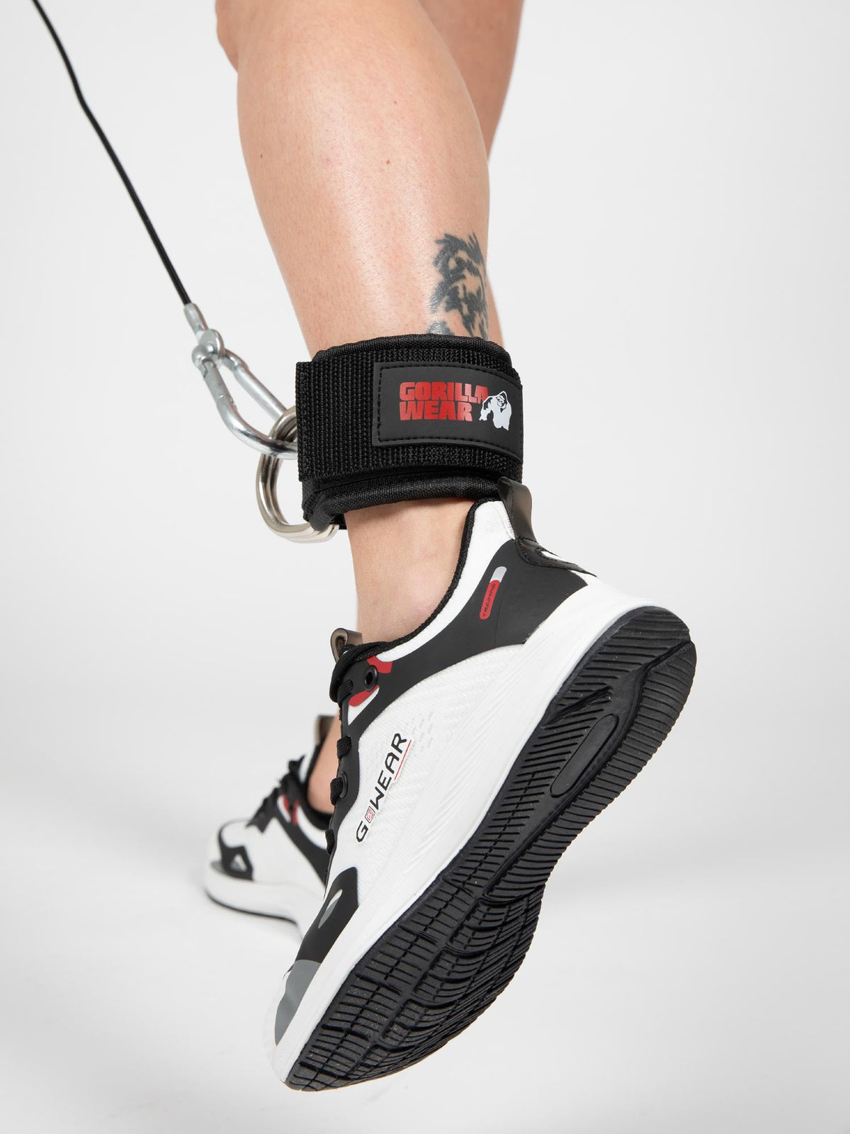 Gorilla Wear Ankle Straps - Zwart - Aanzicht