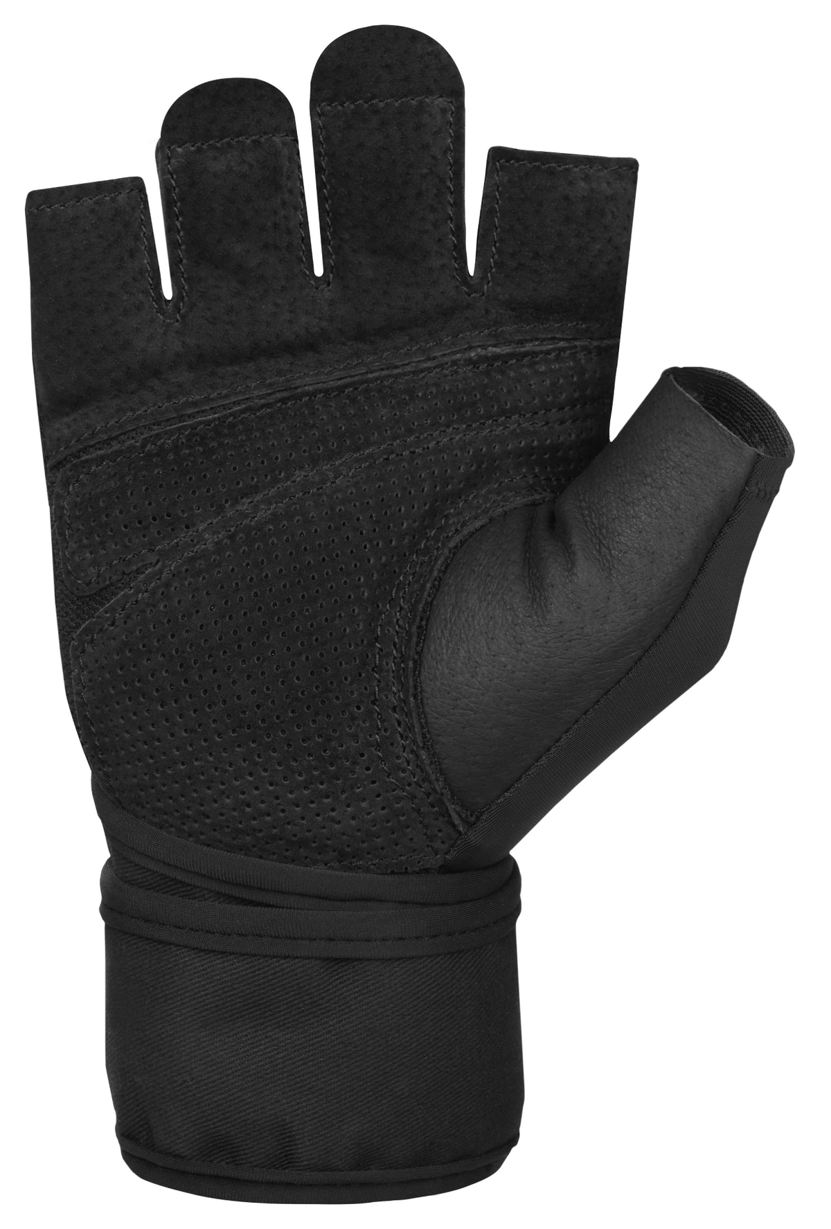 Harbinger Pro WW 2.0 Unisex Fitness Handschoenen - Zwart - Achteraanzicht
