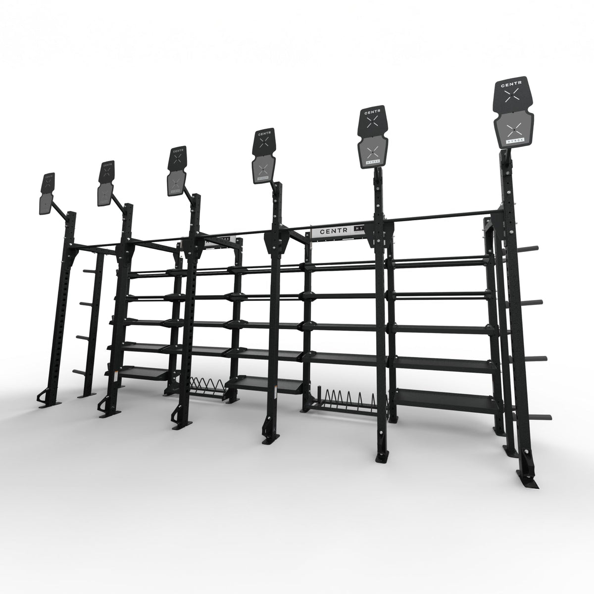 Centr x HYROX Perform Rig - 6 Targets - Aanzicht