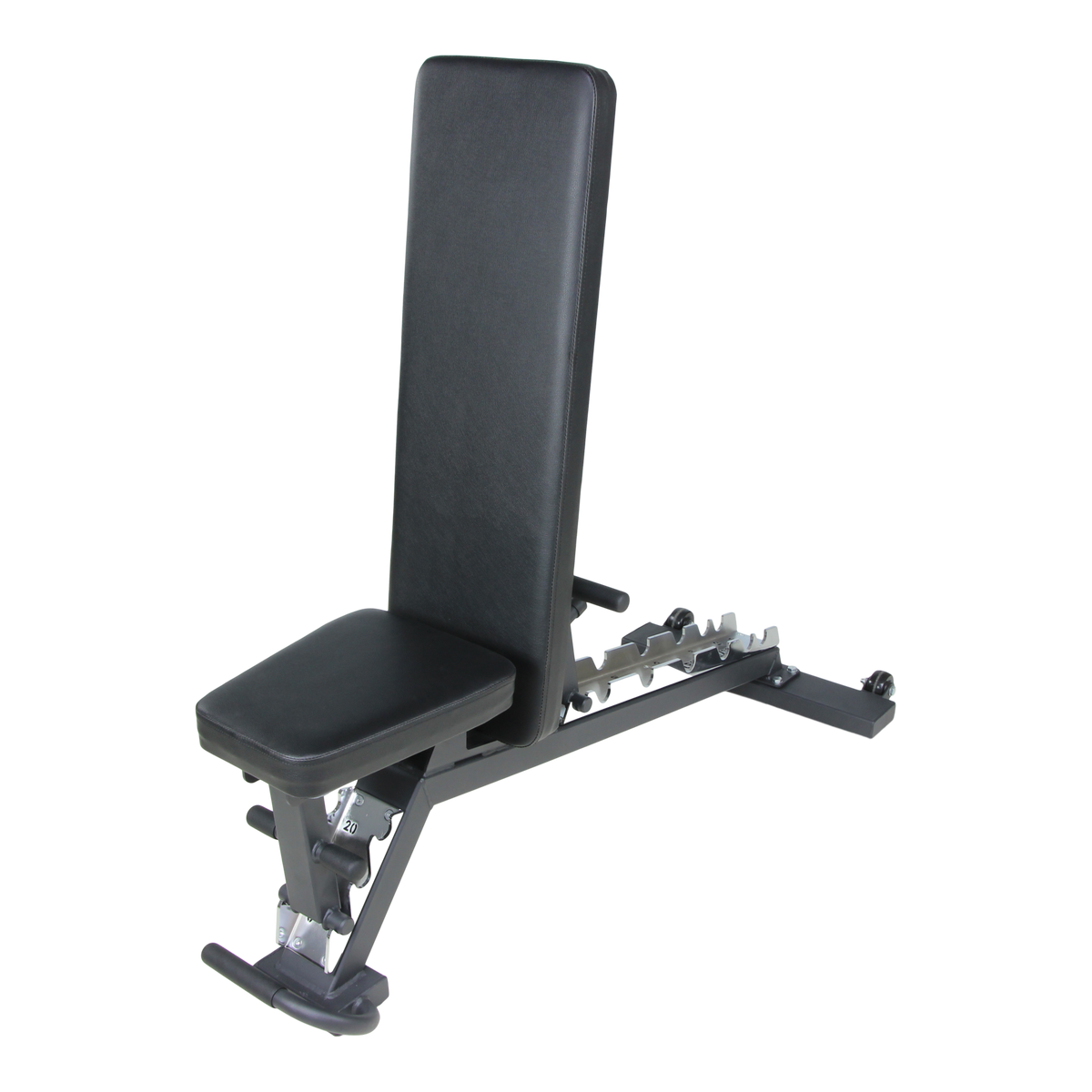 Lifemaxx Crossmaxx Adjustable Bench V2 - Verstelbare Trainingsbank - Zwart - Aanzicht
