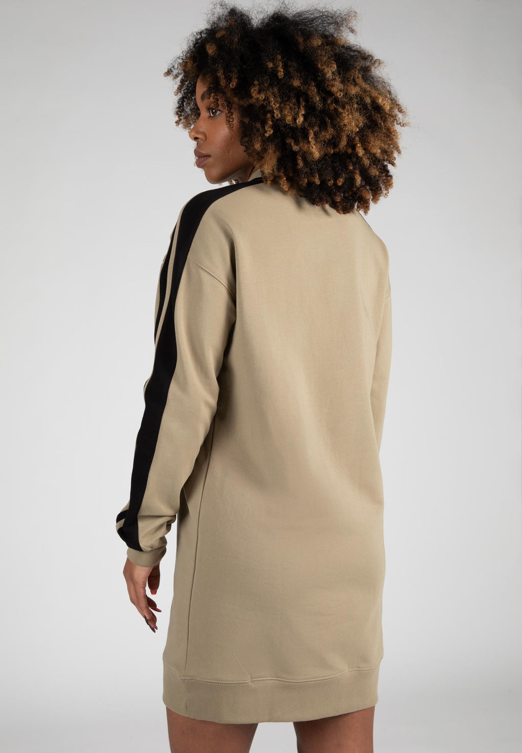 Gorilla Wear Isabella Sweatshirt Jurk - Beige - Aanzicht