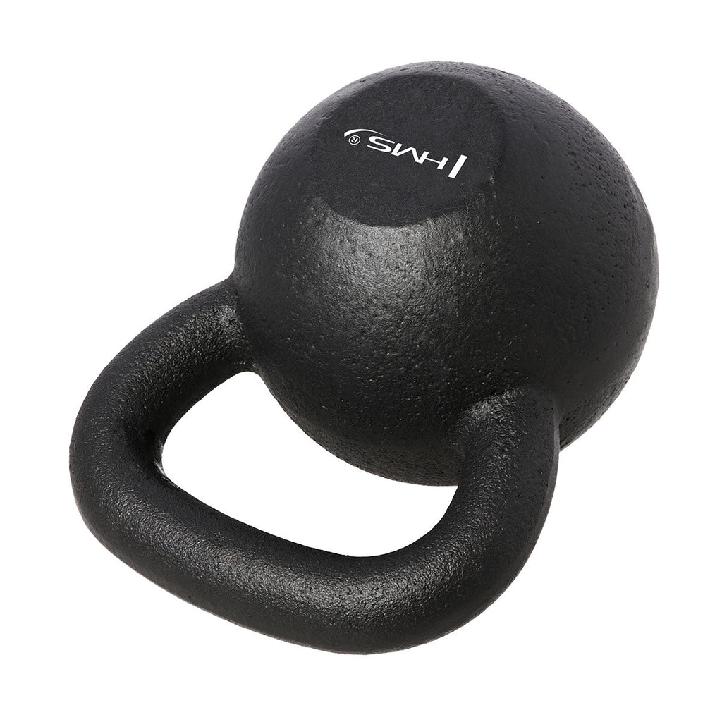 HMS Kettlebell - Gietijzer - 20 kg - Zwart - Aanzicht