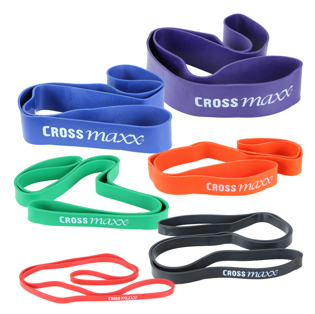 Lifemaxx Crossmaxx Resistance Band - Zwart - Licht / Medium - Aanzicht