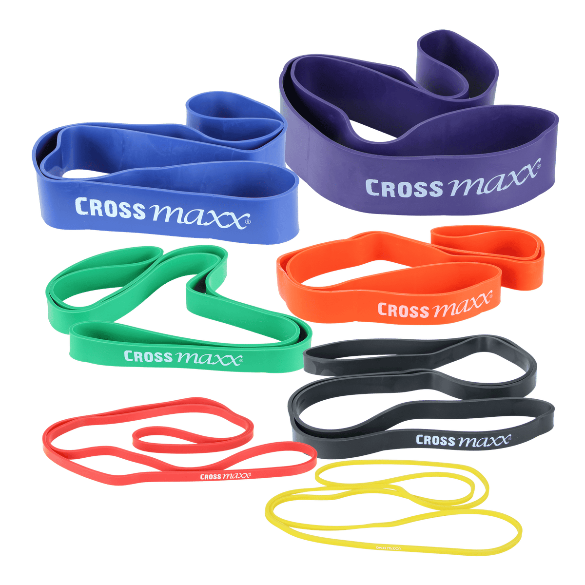 Lifemaxx Crossmaxx Resistance Band - Geel - Extra Licht - Aanzicht