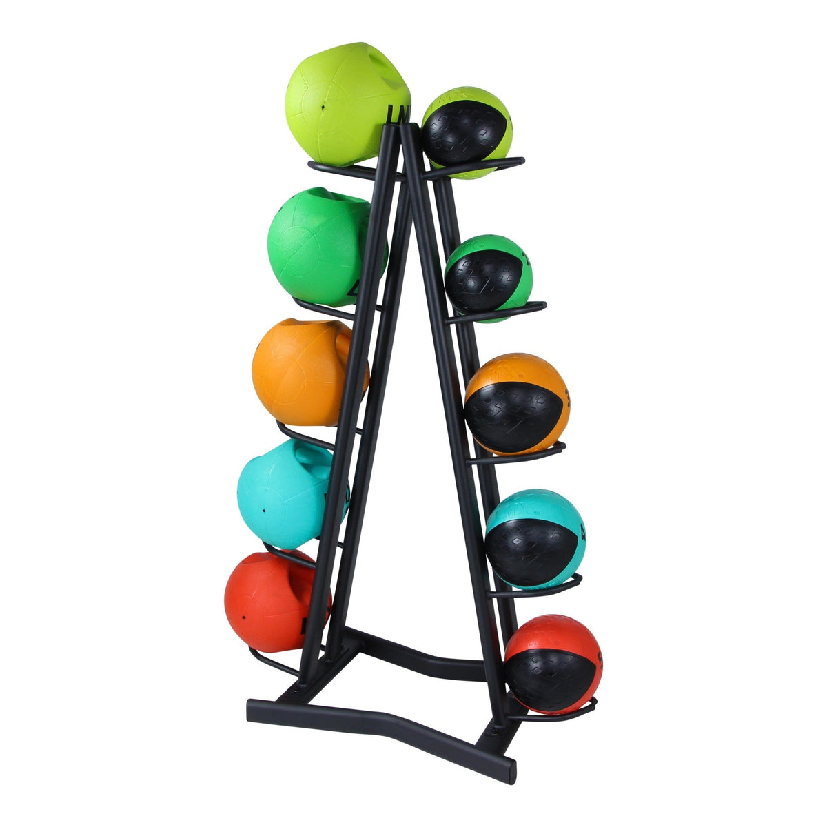 Lifemaxx LMX Medicijnballen Opbergrek -  Voor 10 Medicineballen - Aanzicht