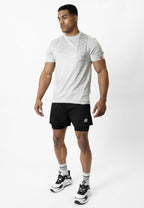 Gorilla Wear Lowell 2-In-1 Shorts - Korte Broek - Zwart - Aanzicht