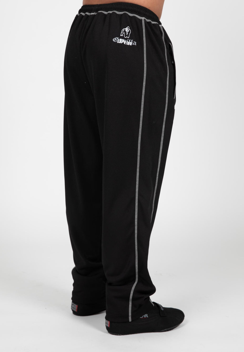 Gorilla Wear Marlow Mesh Pants - Zwart/Grijs - Aanzicht