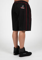 Gorilla Wear Marlow Mesh Shorts - Zwart/Rood - Aanzicht