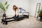 Mewave Pilates Reformer Pro Premium - Zwart - Aanzicht