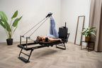 Mewave Pilates Reformer Pro Complete Set - Zwart - Aanzicht