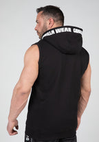Gorilla Wear Milwaukee Mouwloos Vest met Capuchon - Zwart - Aanzicht