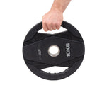 Muscle Power Olympische Halterschijf met Handgrepen - Rubber - 10 kg - Aanzicht