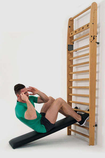 Nohrd WallBar Schuine Trainingsbank voor Wallbar - Zwart Leer - Aanzicht