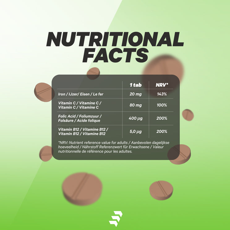 Empose Nutrition IJzer - 60 Tabletten - Aanzicht
