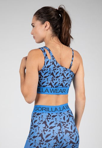 Gorilla Wear Osseo Sportbeha - Blauw - Aanzicht