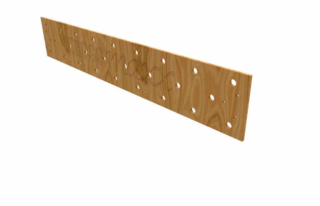 Lifemaxx Crossmaxx XL Peg Board - 180 cm - voor Crossmaxx Rig - Aanzicht