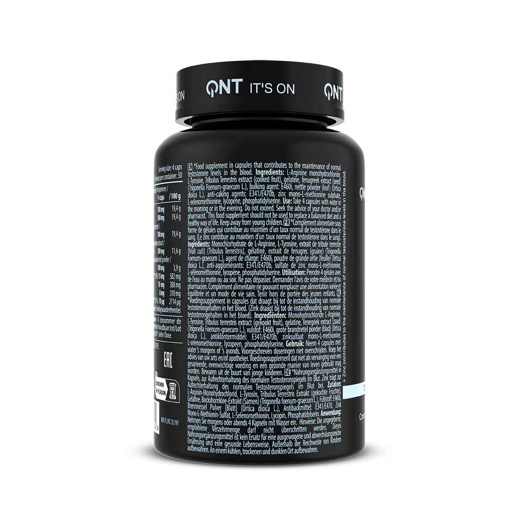 QNT Testek - Natuurlijke Testosteron Booster - 120 Capsules - Aanzicht