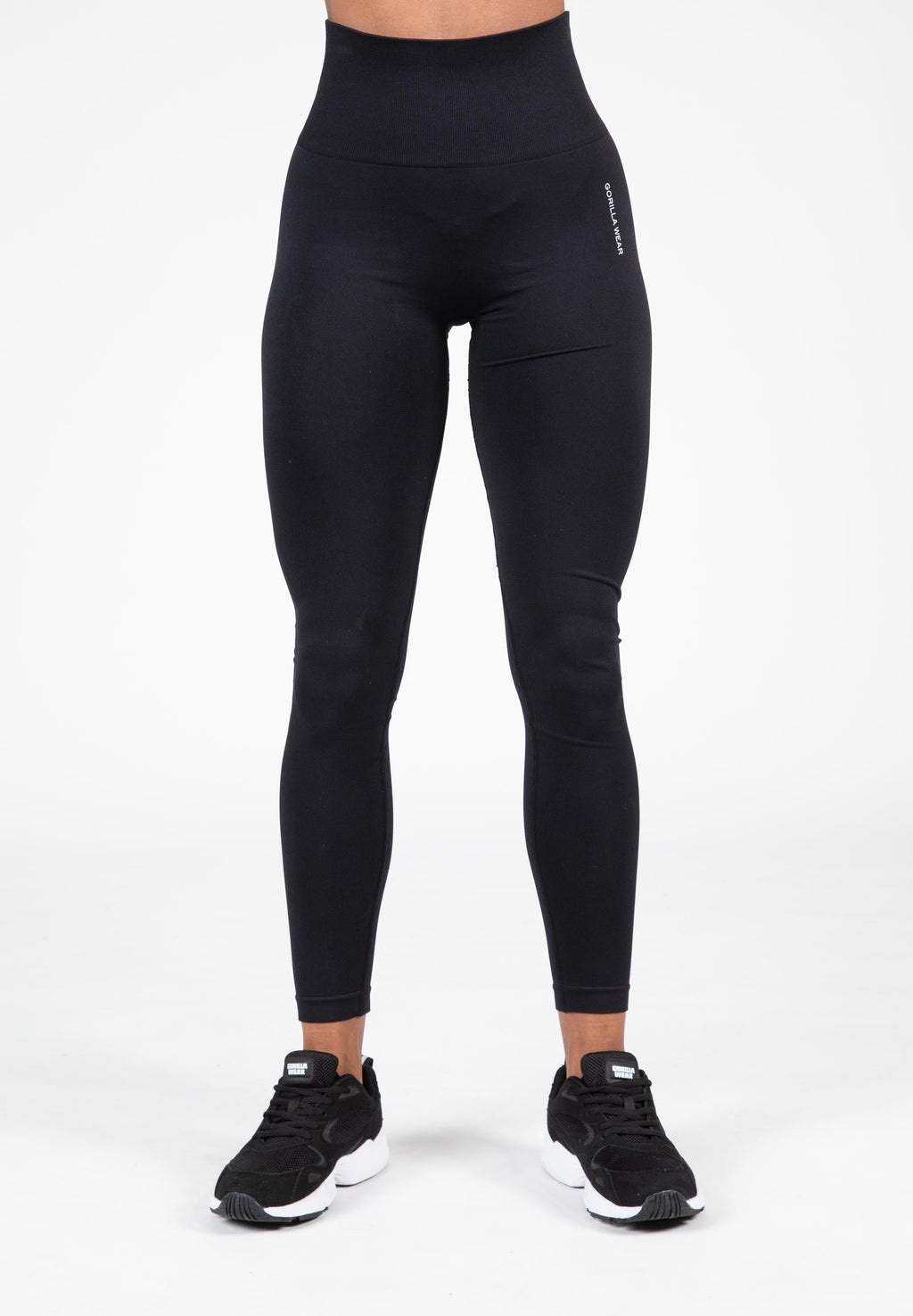 Gorilla Wear Quincy Seamless Legging - Zwart - Aanzicht