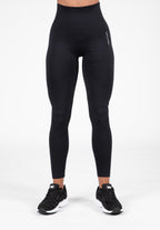 Gorilla Wear Quincy Seamless Legging - Zwart - Aanzicht