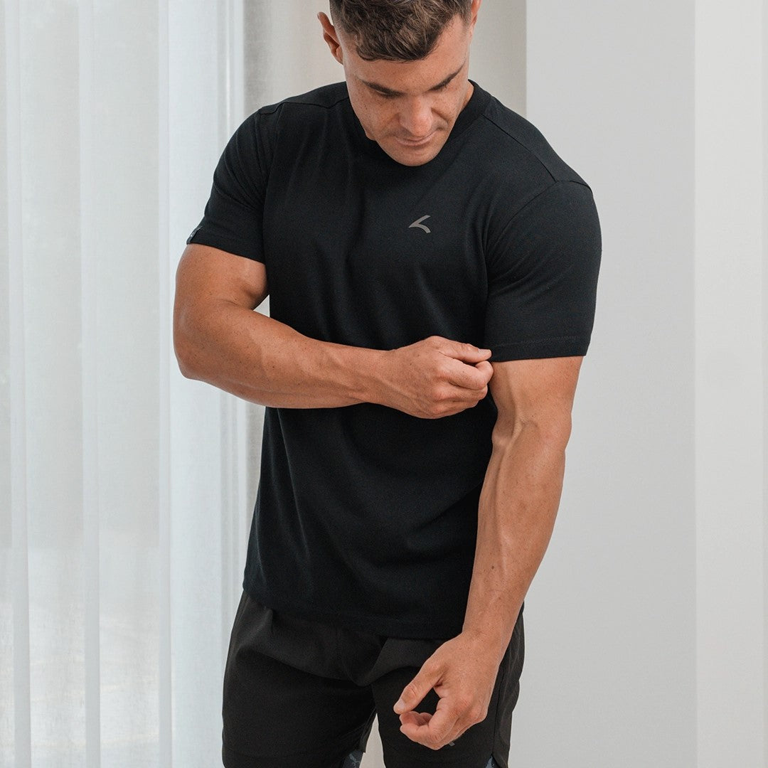 Reeva Premium Active Tee - Sport T-shirt - Zwart - Aanzicht