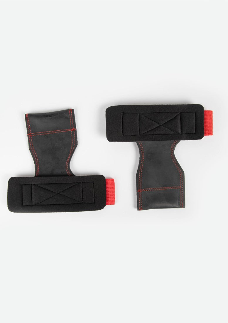 Gorilla Wear Lifting Grips - Zwart/Rood - Aanzicht