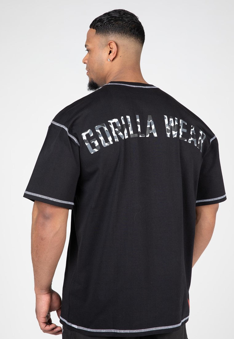 Gorilla Wear Saginaw Oversized T-shirt - Zwart - Aanzicht