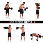 HMS 6-in-1 Krachttraining Set - 20 kg - Aanzicht