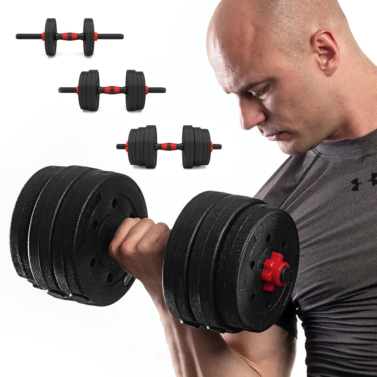 HMS Dumbbells & Halter Set - 20 kg - Aanzicht