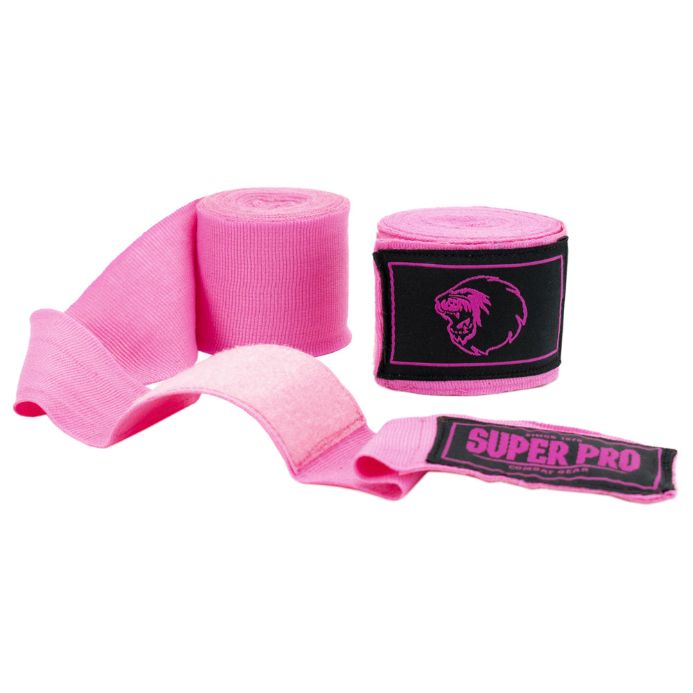 Super Pro Combat Gear Semi-Elastische Bandages - Roze - Aanzicht